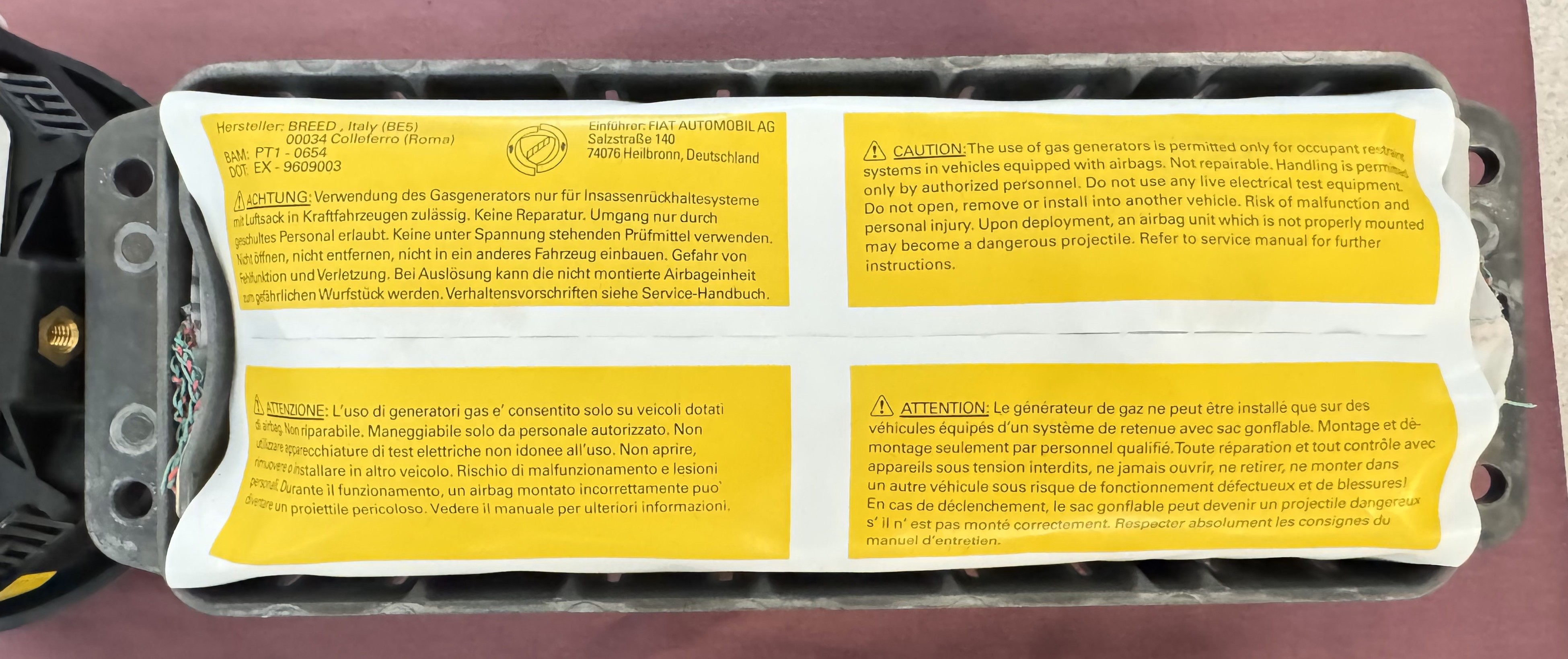 Exige Passenger Airbag 01