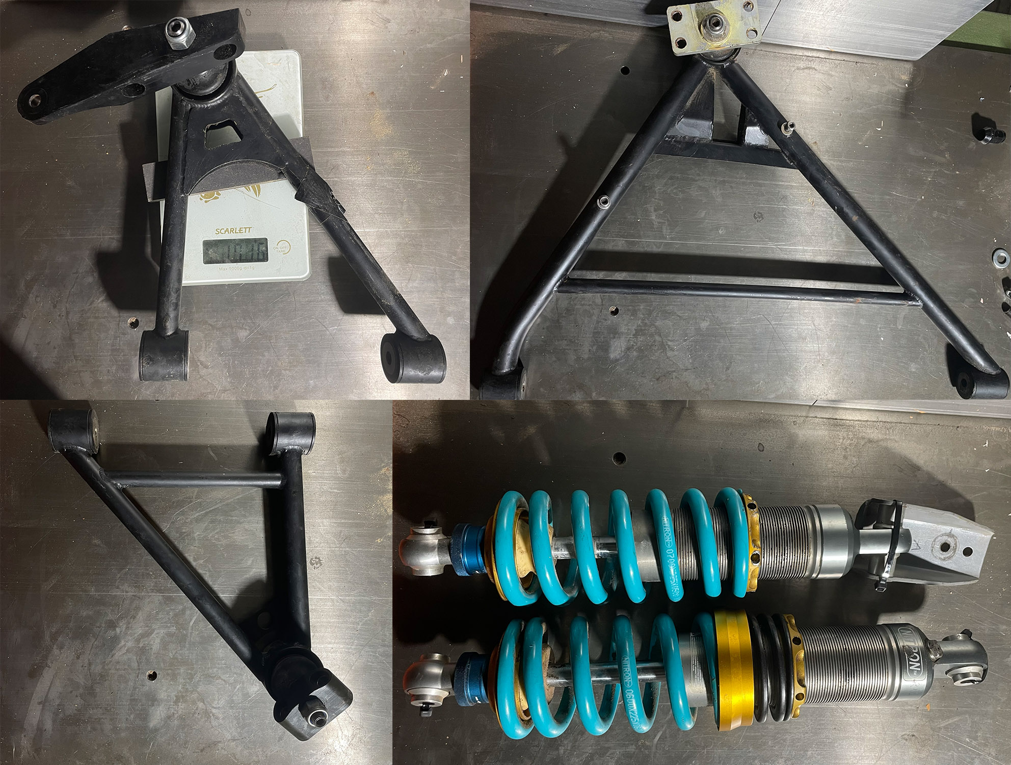 wishbones and dampers